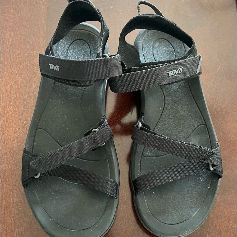Teva Black Strappy Sandals